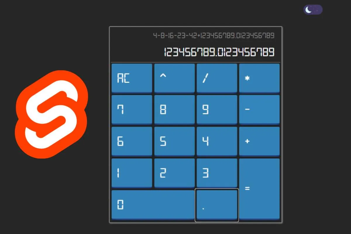 Image of application: Svelte Calculator